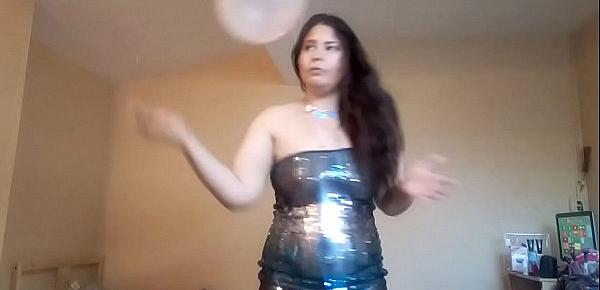  Ginger Paris Plays With Confetti Balloon Fetish